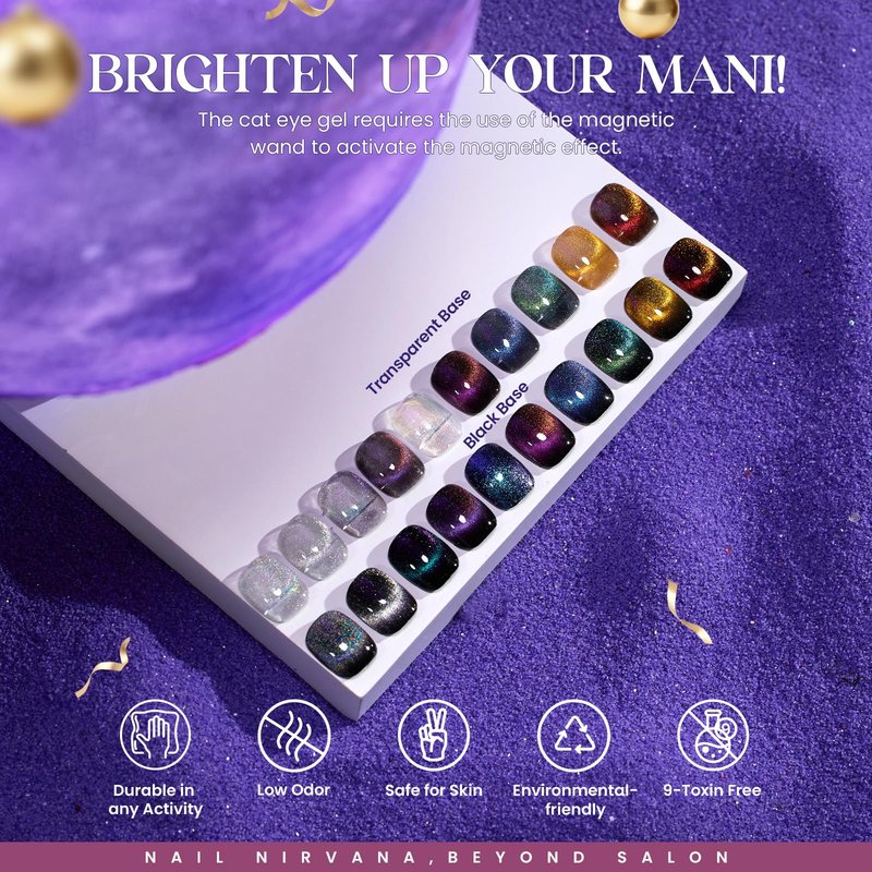 Beetles Gel Nail Polish - 39 Pcs Jelly Nail Set Glitter Changing Nail Polish Kit Treasure Box Collection with 3Pcs Base Matte and Glossy Top Soak Off Nails