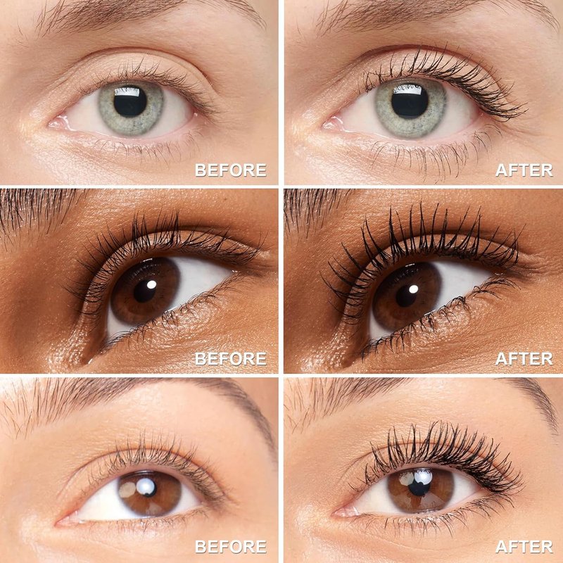 MYSTER ROSEY Mascara - Lengthening, Volumizing & Curling Formula with Jojoba & Castor Oil | Smudge-Proof, Vegan - 0.4 Fl Oz