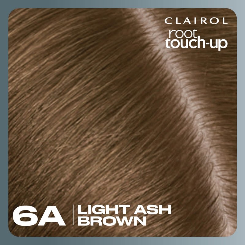 Clairol Root Touch-Up by Nice'n Easy Permanent Hair Dye, 6A Light Ash Brown Hair Color | 100% Gray Coverage | Easy Brush Application | Matches Professional Salon Shades | Pack of 2