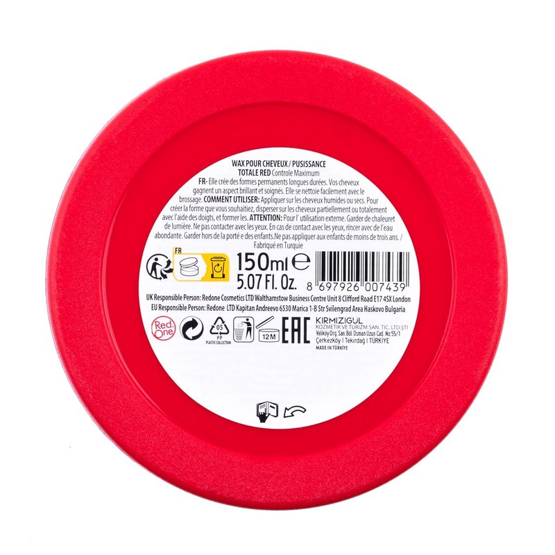 Redone Hair Wax - Ultra Hold Styling Wax for Men & Women | 150ml, High Shine, Non-Sticky Finish, Strawberry Scent
