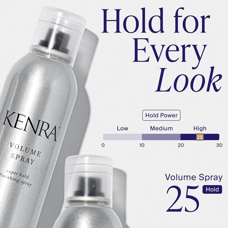 Kenra Professional Volume Spray 25 80% | Super Hold Finishing & Styling Hairspray | Flake-free & Fast-drying | Wind & Humidity Resistance | All Hair Types | 10 oz