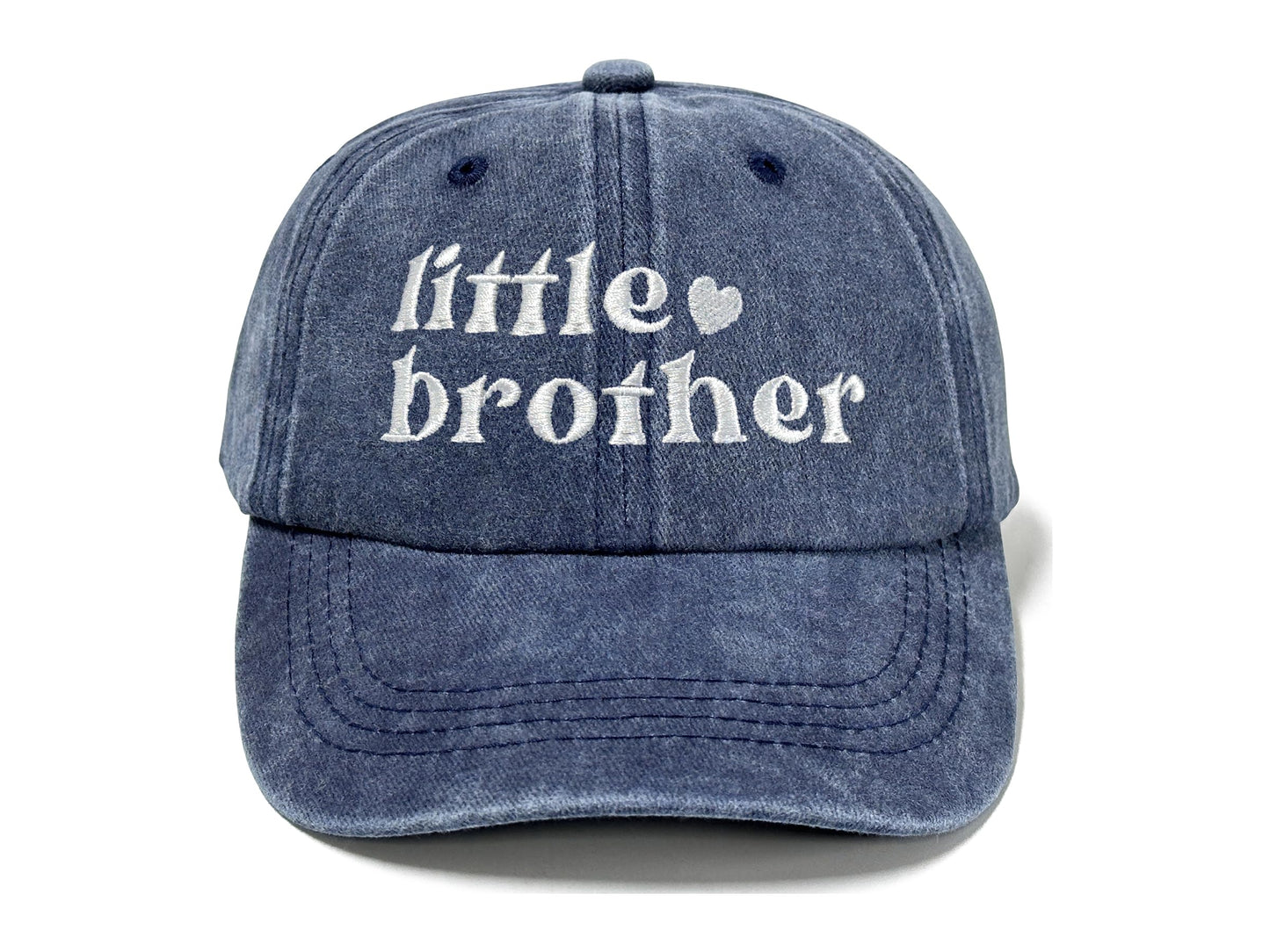 Horpe Little Bro Gifts for Sibling Kid, Lil Brother Baseball Cap for Child, Proud Hat for Boy, Embroidered Adjustable Navy Blue Hat