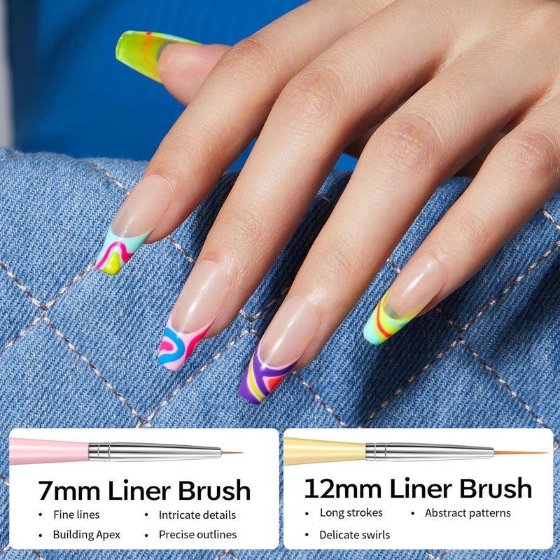 Modelones Nail Art Brushes Set - Professional Gel Polish & 3D Design Tools for Salon & DIY Use