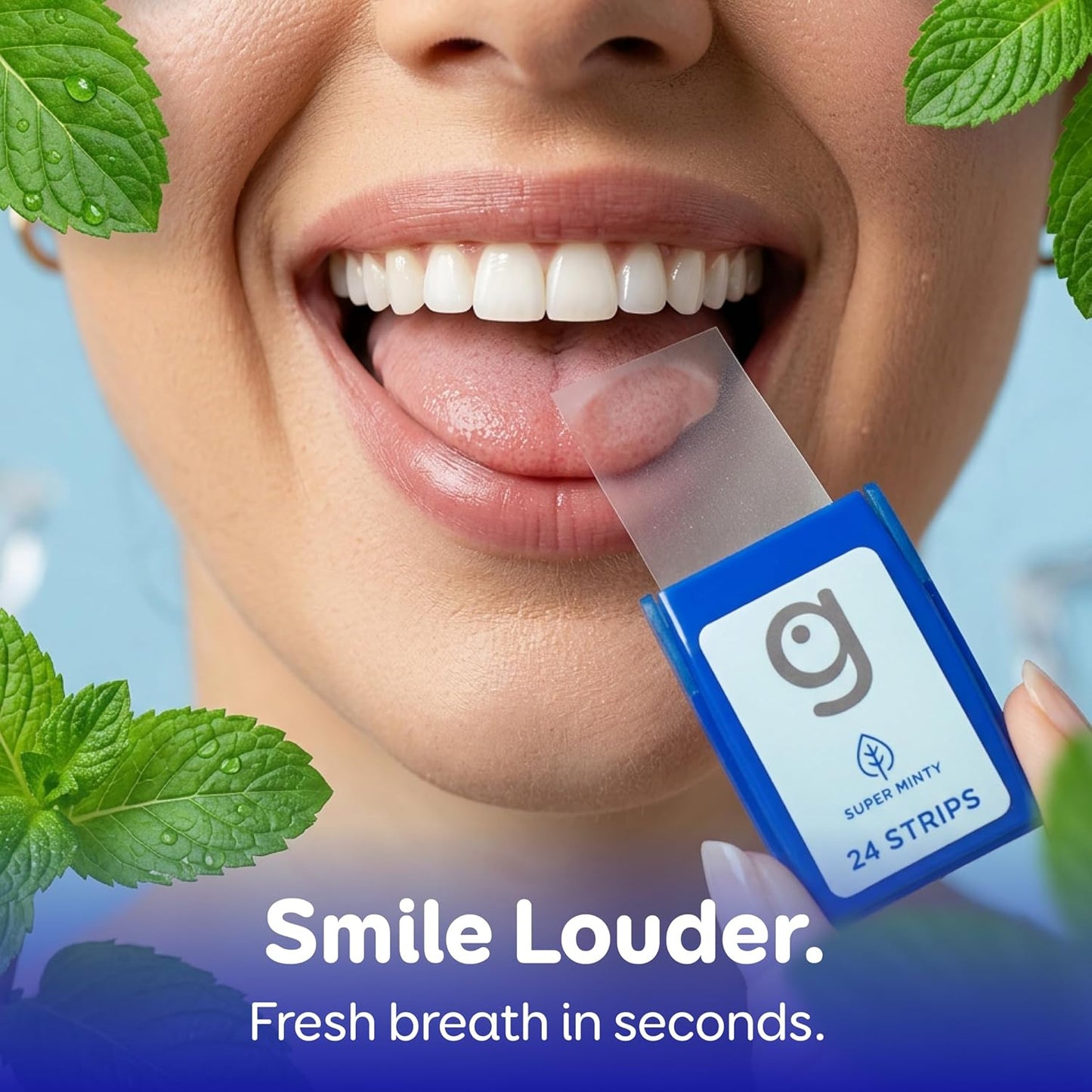 Super Minty Breath Strips - Instant Sugar-Free Freshener | Portable 72 Count (3 x 24)