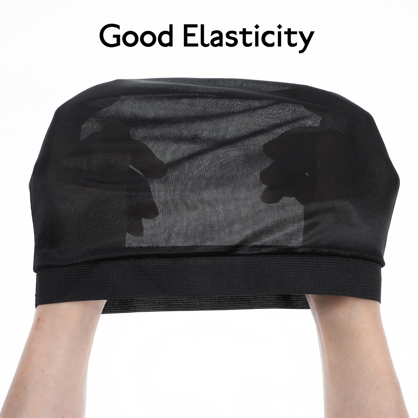 3Pcs Wave Cap Silky Elastic Band Caps Soft Breathable Hair Wrap Satin Sleeping Shower Cap Hair Bonnet for Sleep Unisex Beanie Cap Beanies Hat for Men Women Athletes