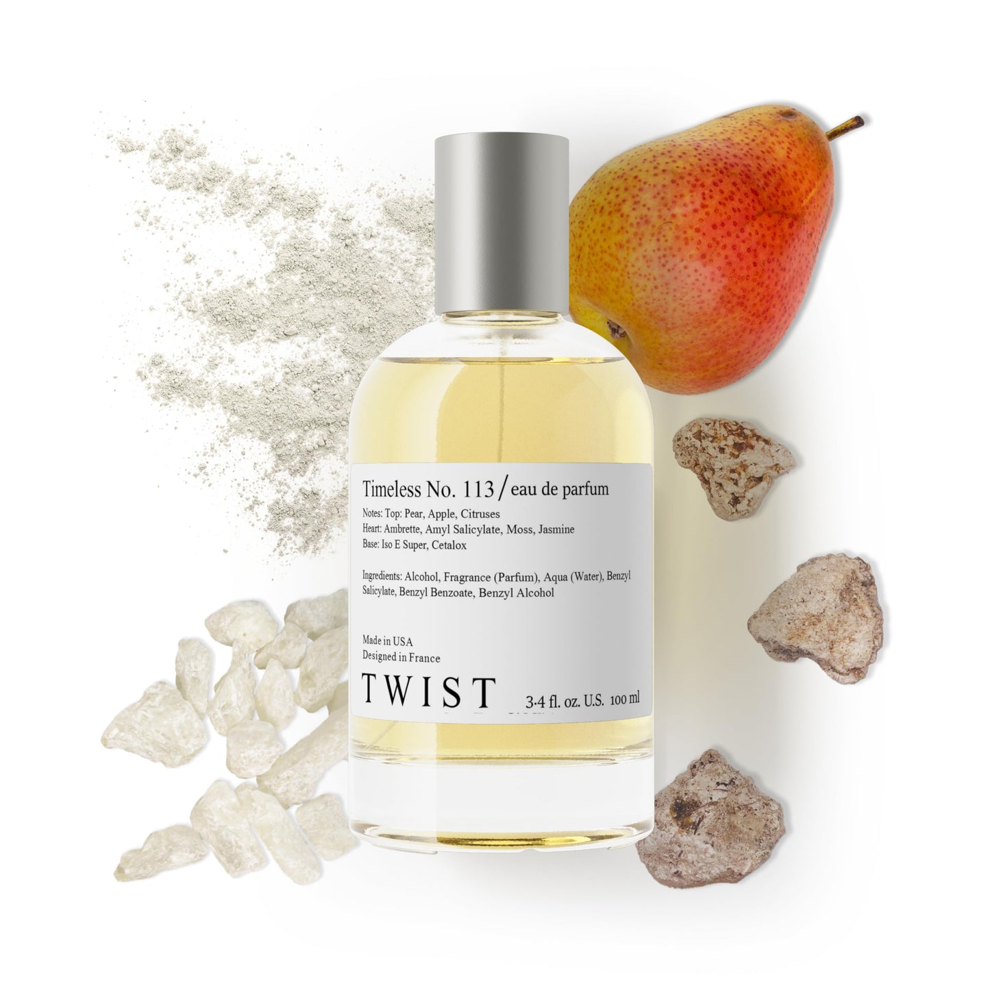 Twist Timeless No. 113 - Inspired by L. L.abo Another 13, Long-Lasting Perfume for Women & Men, Vegan, Clean Ingredients, Musk & Ambroxan Unisex Fragrance – Spray 100 ml | 3.4 fl. oz