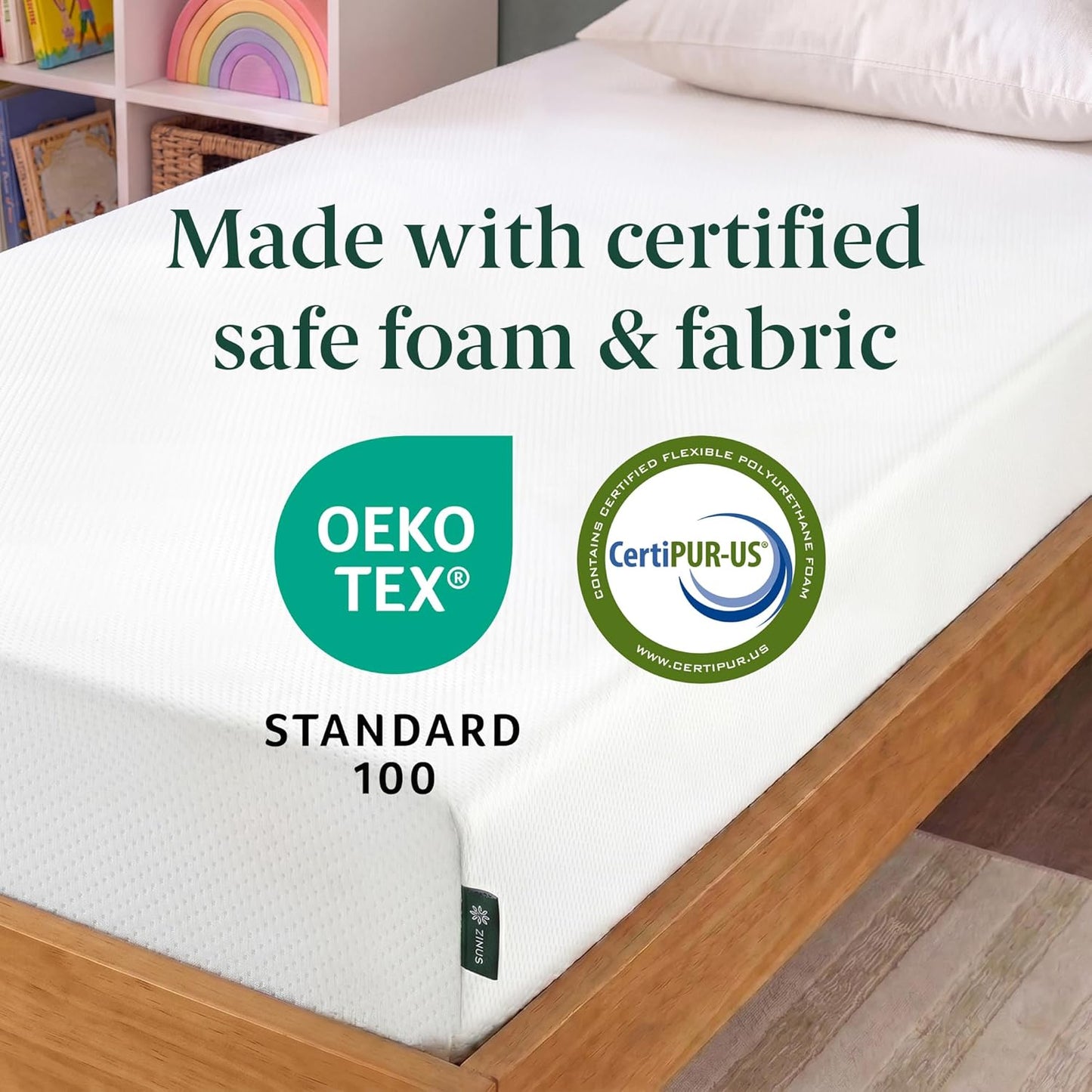 Zinus Green Tea Memory Foam Mattress - 5 Inch Twin Size | Pressure-Relieving Comfort & Medium Firm Feel