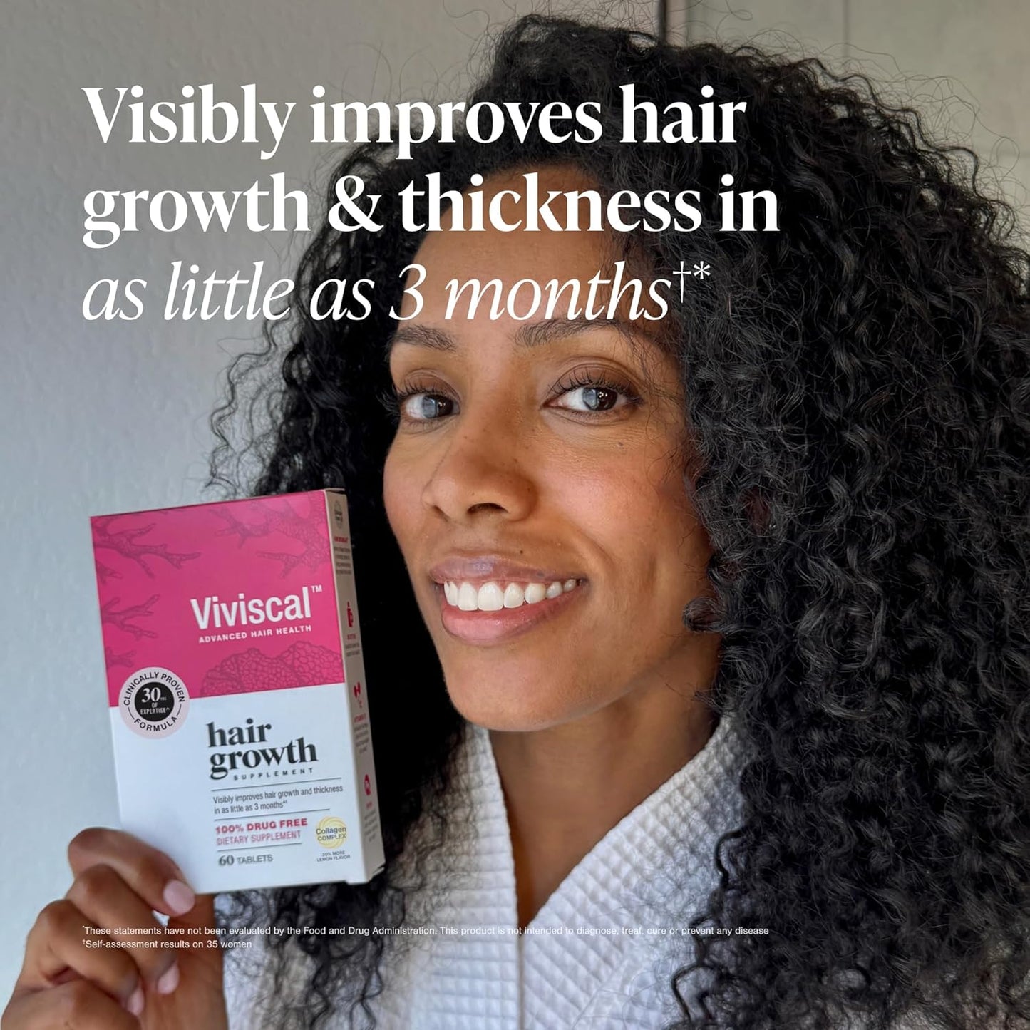 Viviscal Hair Growth Supplements for Women - Thicker, Fuller Hair Support with Biotin & Marine Collagen | 180 Tablets, 90-Day Supply