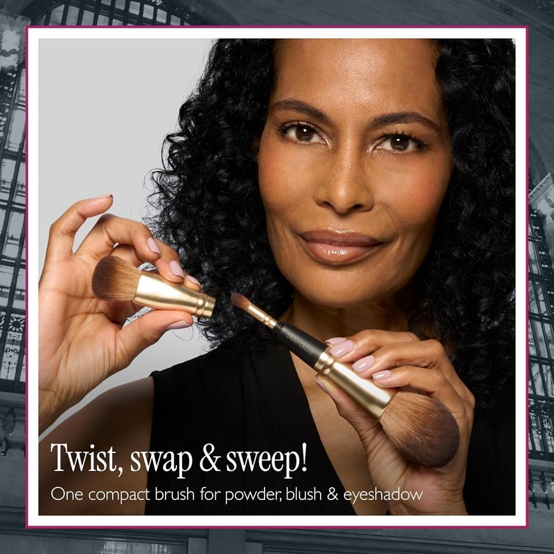 Laura Geller New York | Professional Makeup Brushes Set - 20 Cruelty-Free 4-in-1 Travel Brushes