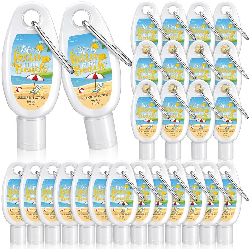 Leelosp Mini Sunscreen - 15 Pcs Travel Size SPF 30 Water-Resistant Lotion | Perfect for Summer Events