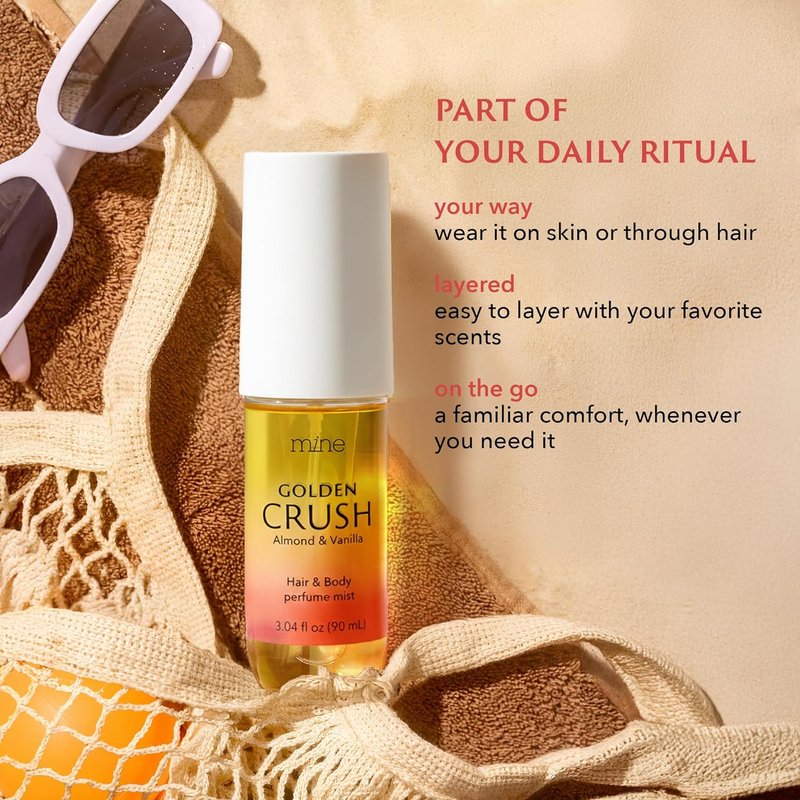 Hair & Body Perfume Mist - Almond Vanilla Scent, Long Lasting Fragrance | 3.04 oz Gift for Women