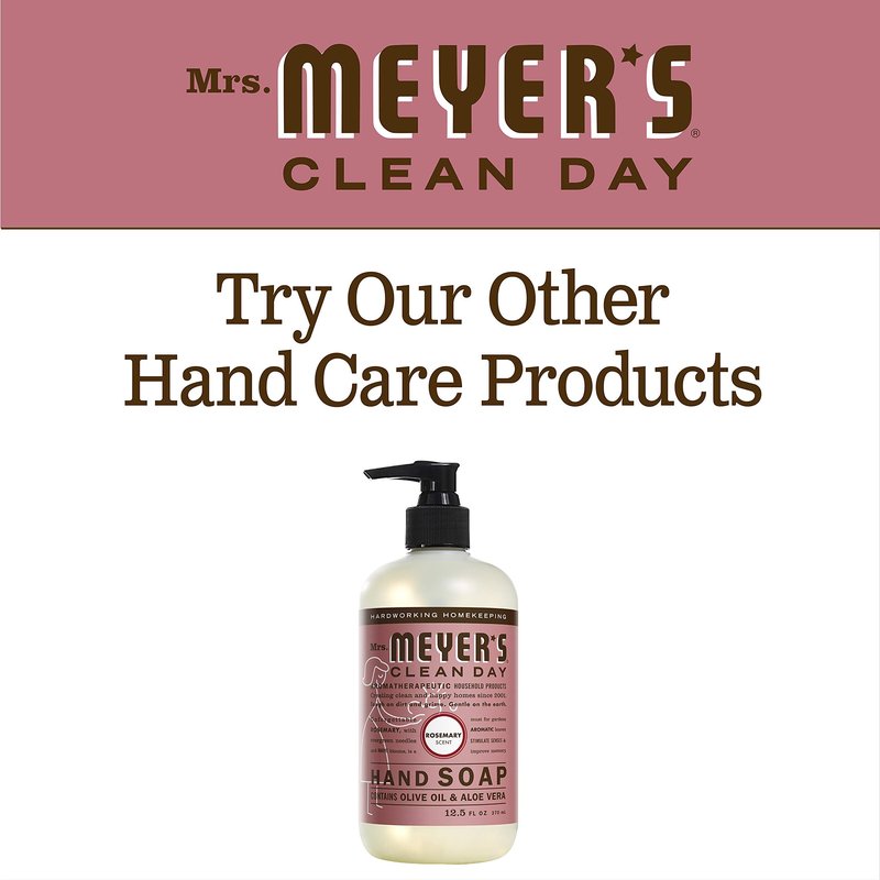 MRS. MEYER’S CLEANDAY Hand Soap, Made with Essential Oils, Biodegradable Formula, Rosemary, 12.5 fl. oz (Pack of 2)