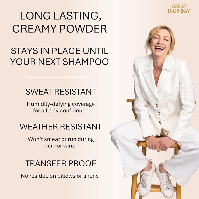Joan Rivers Great Hair Day Root Touch Up Powder Duo - Thicker, Fuller Hair Solution | Dark Brunette