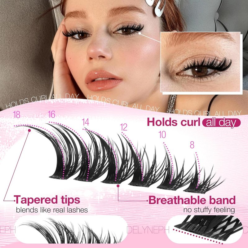 Fox Eye Lash Clusters Wispy Eyelash Clusters Cat Eye Lashes Clusters Pre Mapped Fairy Cluster Eyelash Extensions Spiky Cluster Lash Extensions by Delyneph