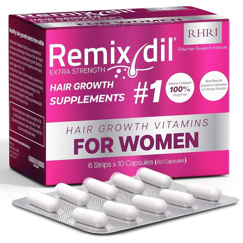 Skiennix Hair Growth Vitamins - Supports Thickness & Strength | Reduces Breakage & Thinning | 60 Capsules