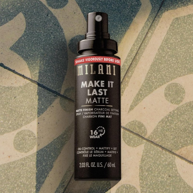 Milani Setting Spray & Primer - Oil Absorbing Charcoal Formula for Oily Skin | 2 Pack