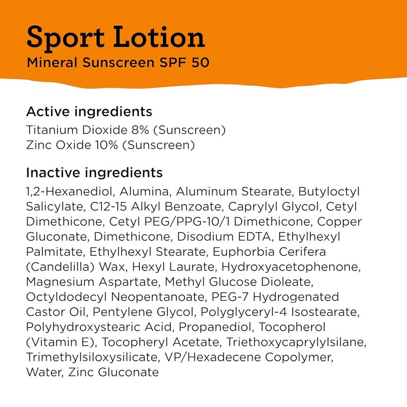 Blue Lizard Sport Mineral Sunscreen SPF 50 - Fragrance-Free, Vegan, 3.0 fl oz | Ideal for Athletes