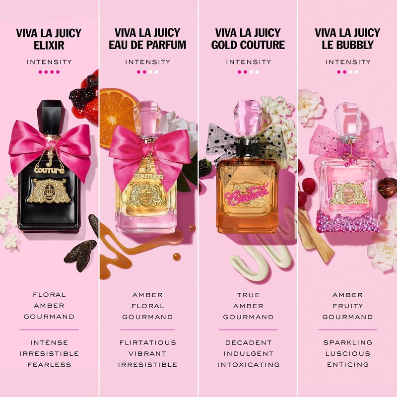 Juicy Couture Viva La Juicy Elixir De Parfum Spray - Long-Lasting Floral Amber Women's Perfume | Travel Size 0.33 fl oz