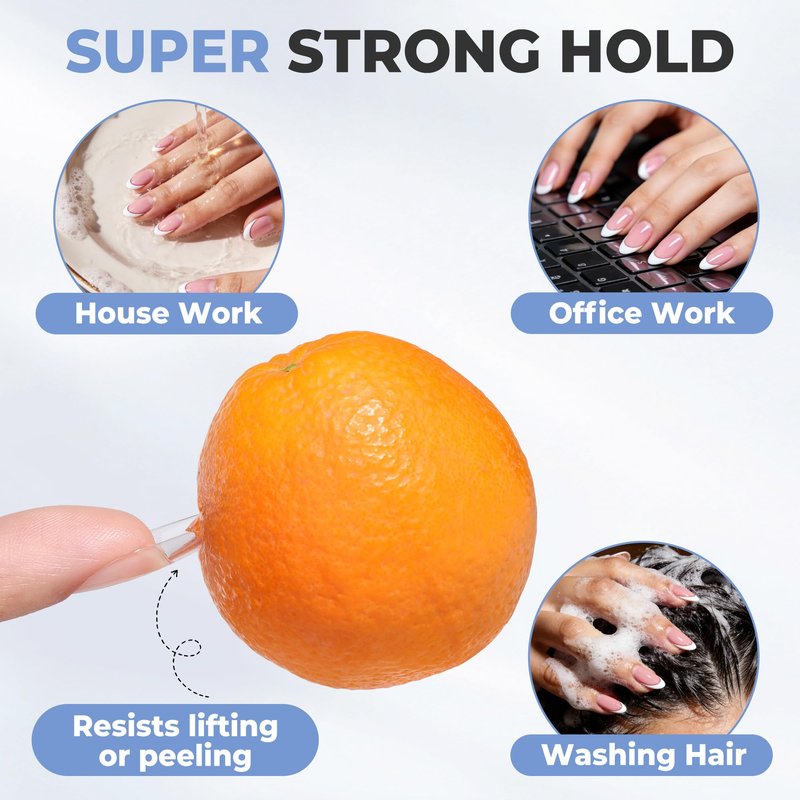 Luckyfairy Gel Nail Glue for Nail Tips: 15ml U V Nail Gel Glue Super Strong Long Lasting for Clear Acrylic Press on False Nails, No Peel Off & Bubble Free Formula, Not for Press-on