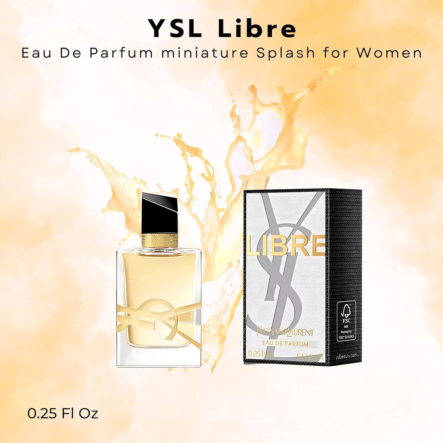 Yves Saint Laurent LIBRE Mini Perfume for Women - 0.25 Ounce EDP Splash | Floral Fragrance