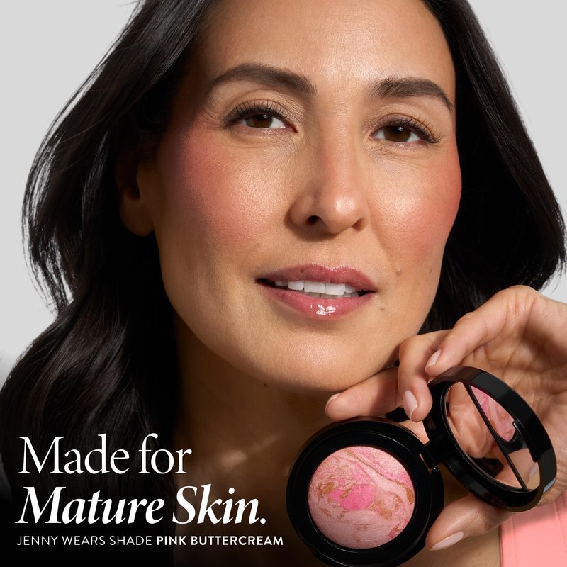 LAURA GELLER NEW YORK Baked Blush-n-Brighten for Mature Skin - 09 Starfish Island - Powder Blush Won't Settle into Fine Lines - Buildable Natural Finish – Longlasting Formula - Made in Italy