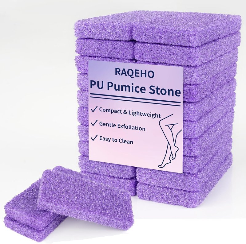 Pumice Stone for Feet - 20 Pack Purple Foot File for Callus Removal | 3.6 x 1.8 x 0.47 Inch Exfoliating Scrubber