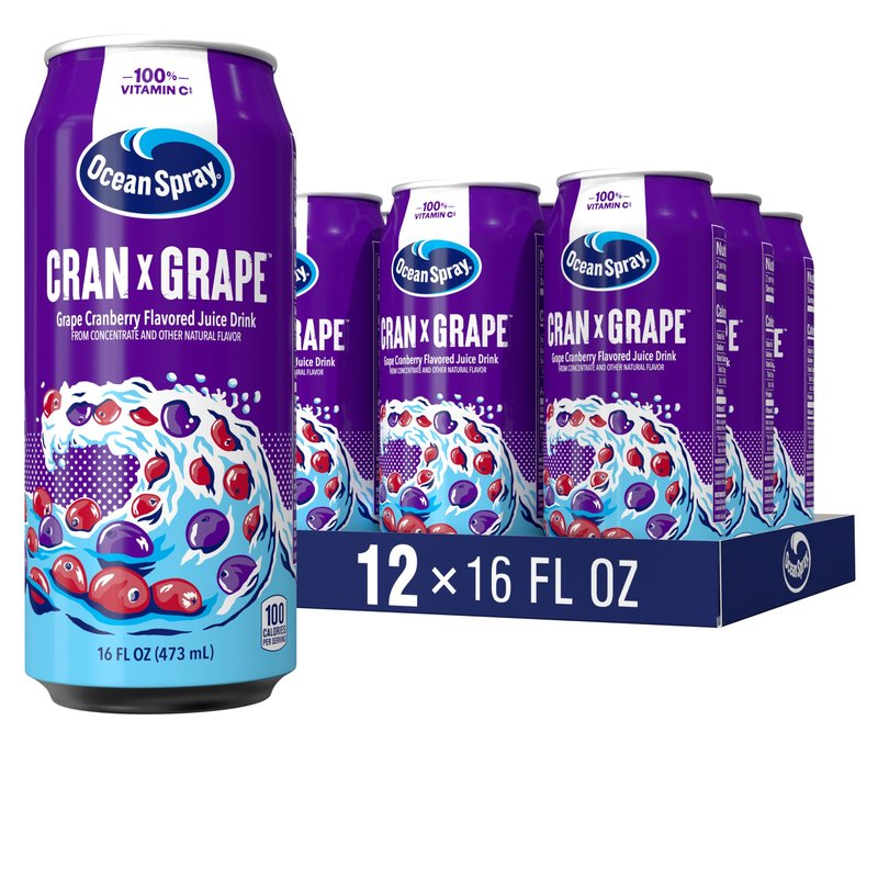 Ocean Spray® Cran-Grape™ Cranberry Grape Juice Drink, 16oz can (12 Pack)