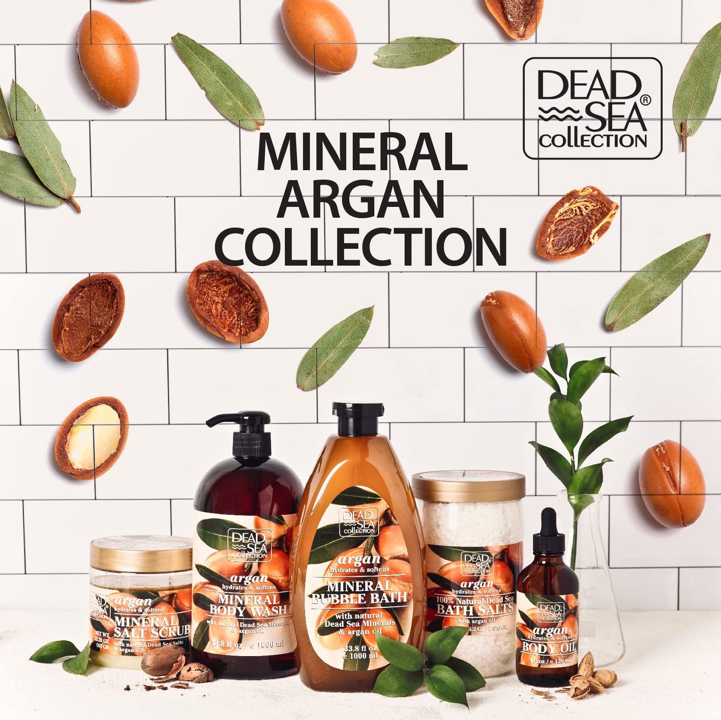 Dead Sea Collection Shampoo and Conditioner Set with Keratin – Hydrating Softening Hair Products with Dead Sea Minerals for All Hair Types – Set of 2 Bottles (33.8 & 30.6 Fl. Oz.)