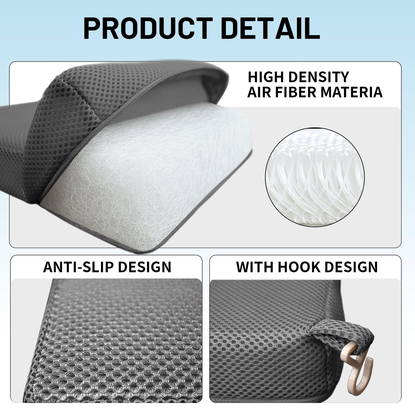 Sinigerel Shower Seat Cushion, Soft Chair Pad for Elderly Bathing，Easy to Clean & Quick Dry，Using 4D air Fiber Material，Suitable for Shower Seats, Poolside Rest, Dressing Room Seats