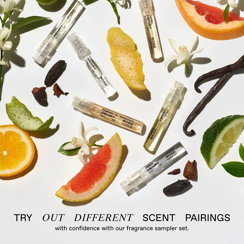 Henry Rose Full Collection Discovery Set - Travel Size Perfume Set with Clean, Gender-Inclusive Eau de Parfum Scents - Natural, Non Toxic, and Cruelty-Free Fragrance Gift (12 ct)