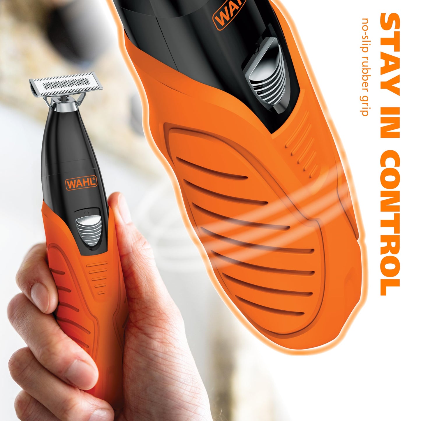 Wahl Trim Ninja Hybrid Electric Shaver for Facial Hair & Nose Grooming – 2 Heads - Bi-Directional Electric Beard Trimmer for Men – Precision Ear & Nose Hair Trimmer for Men – Model 3030114