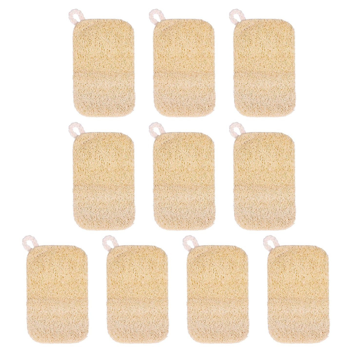 10 PCS Natural Sponges for Dishes, Loofah Dish Sponge for Kitchen Compostable Natural Loofah Sponges
