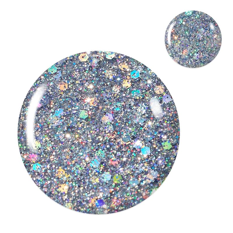 Beetles Glitter Gel Nail Polish - Silver Chrome 15ml | Long-Lasting Diamond Shine for Nail Art