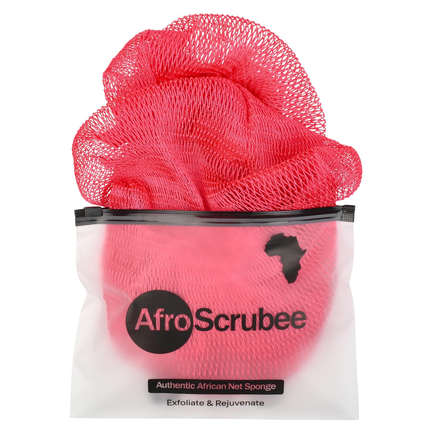 AfroScrubee Authentic African Net Sponge Exfoliating Bath Sponge (Pink)