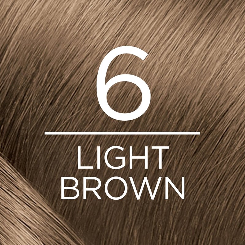 L'Oreal Paris Excellence Creme Hair Color - 6 Light Brown Dye Kit for Gray Coverage | Pack of 2