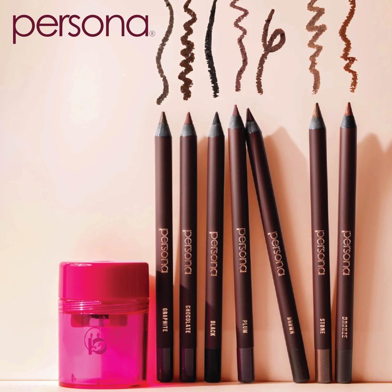 PERSONA 24HR Plum Waterproof Eyeliner Pencil | Creamy, Smudgeable Pencil for Lash Line & Waterline | All-Day to All-Night Wear | Vegan, Cruelty-Free, Paraben-Free | Made in USA