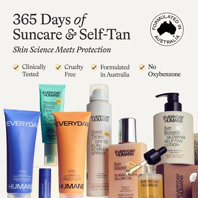Everyday Humans Sun Bronzed Gradual Self Tanning Lotion - Moisturizing & Firming 6.8 fl. oz | Streak-Free Formula with Peptides, Vetiver & Santal