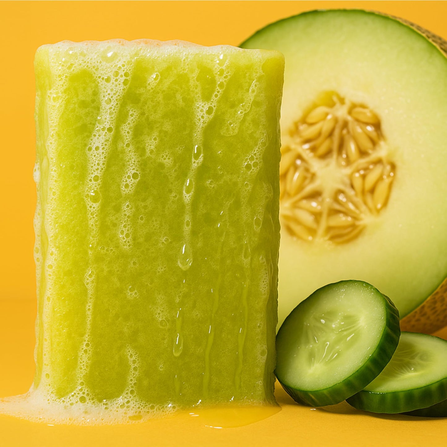 T.Taio Esponjabon Mother of Pearl & Cucumber Melon Soap Sponges — Shower Scrubbers that Remove Oil & Dirt — Sponges to Scrub Foot, Elbow, & Face — Bathroom Accessories — Fresh Scent (2-Pack)
