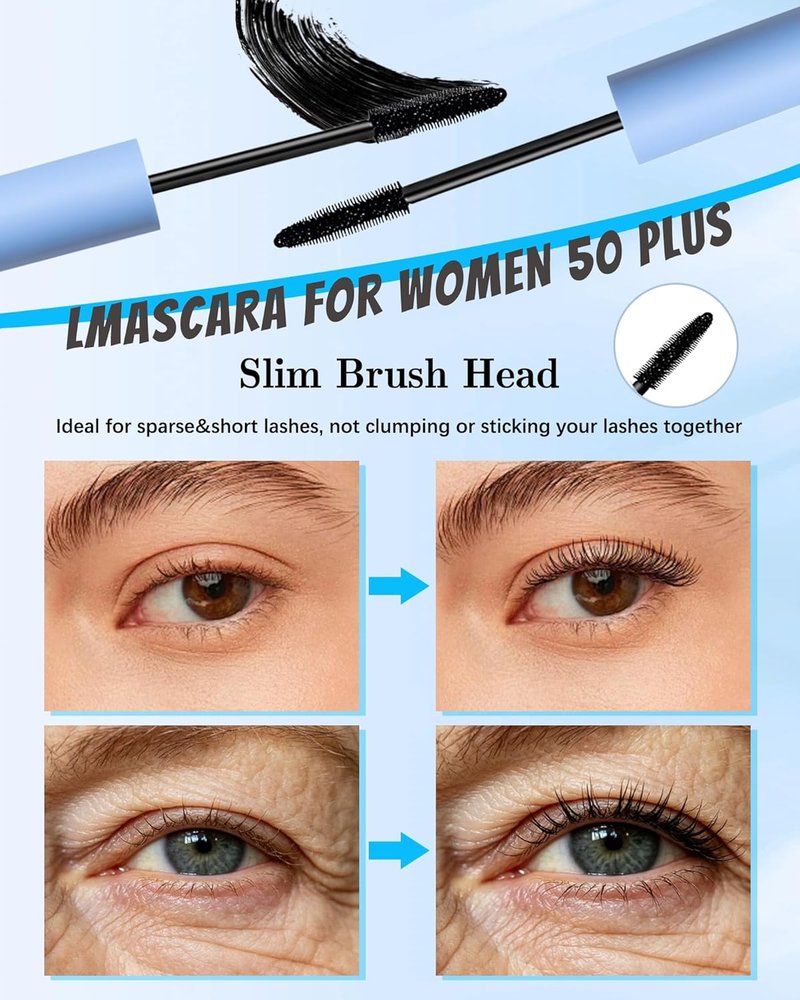 Regine Switzerland Black Mascara for Older Women | Volume, Length & Curling | Waterproof, Hypoallergenic Formula