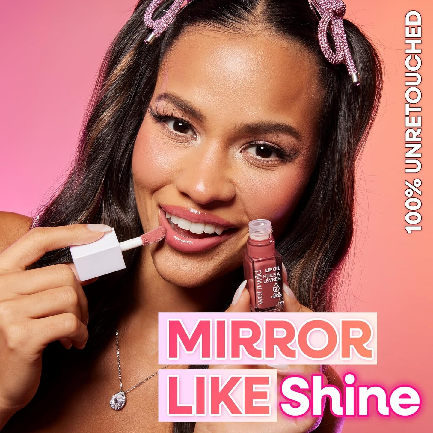 Wet n Wild Lip Oil - Hydrating, Non-Sticky Formula with 7 Conditioning Oils | Vegan & Cruelty-Free - Cocoa Rose