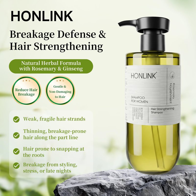 HONLINK Biotin Volumizing Shampoo for Fuller-Looking Hair – Scalp Care Formula with Argan Oil for Lightweight Strength, Hydration & Natural Shine, for Women & Men, 300ml