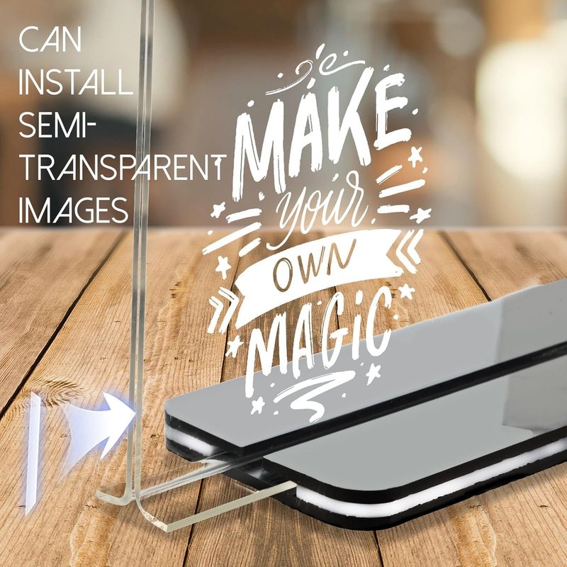 Acrylic Sign Holder - 12x8 Two-Sided Display Stand | 4 Pack Clear Menu Holder for Cafes & Events