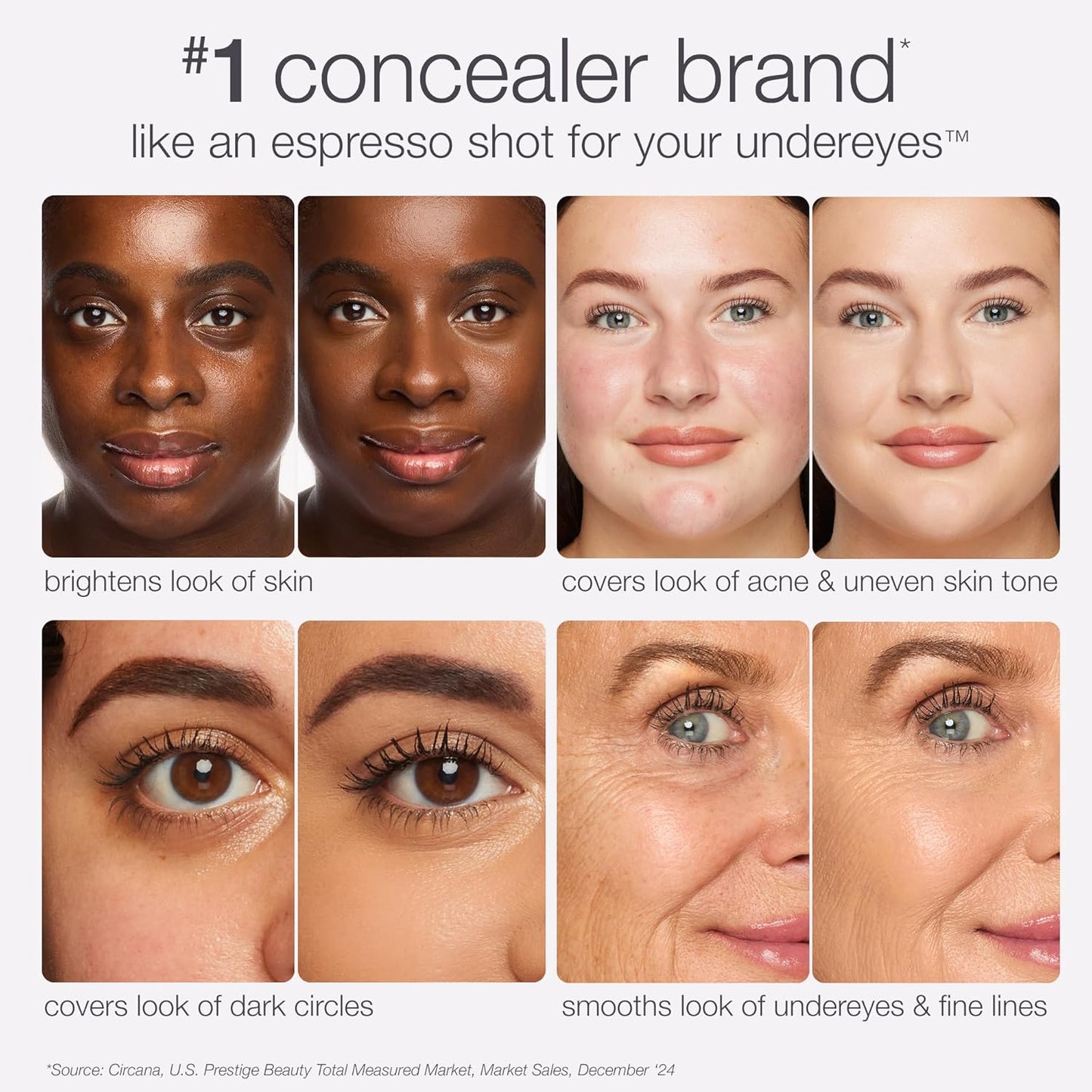 Tarte Shape Tape Concealer - Full Coverage Hydrating Formula with Built-In Eye Cream | 24HR Matte Finish