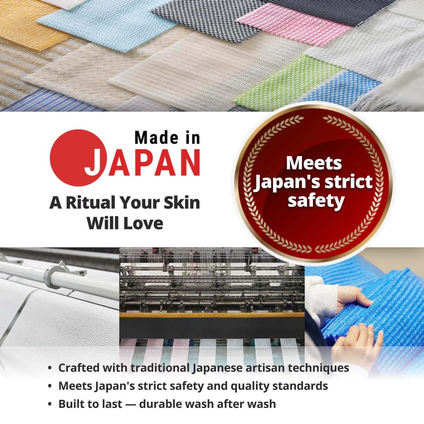 aisen Japan - Gentle Exfoliating Shower Towel, Ultra-Soft Japanese Nylon Body Scrubber, Long 47" Back Towel, Quick-Dry, Colorfast & Odor-Resistant, Made in Japan | Home & Spa (Wine Red)