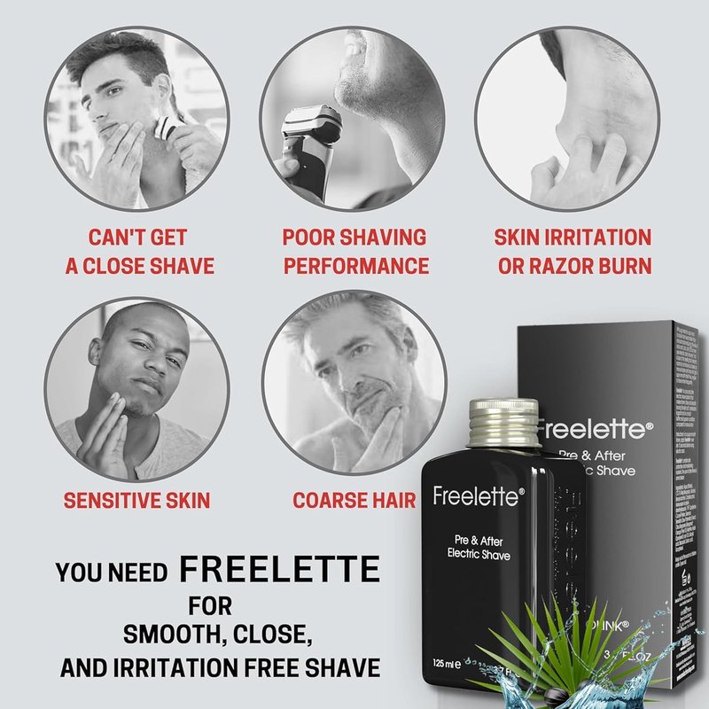 Pre Electric Shave After Shave Lotion - Smooth, Irritation-Free Balm for Close Shaves | Moisturizing Formula