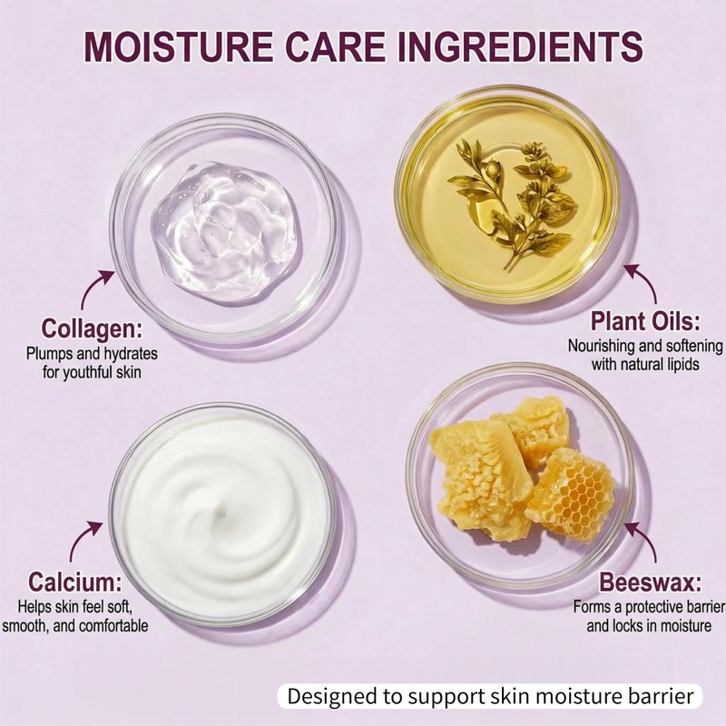 JYOVQXF Calcium Multi Balm Stick for Face & Eyes, Hydrating Moisturizing Stick with Collagen, Multi-Purpose Skin Balm for Dry Skin, Neck, Lips – Travel Size 9g