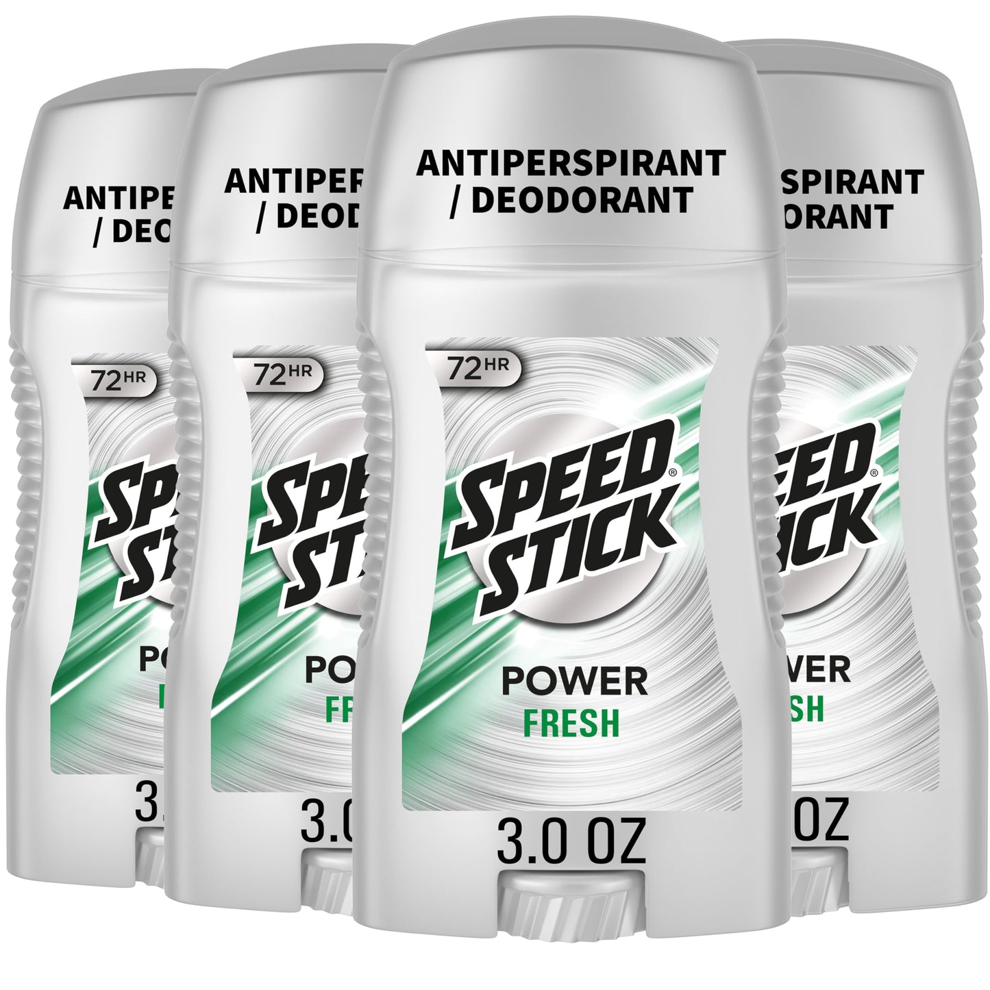 Speed Stick Power Antiperspirant Deodorant for Men, 72 HR Sweat & Odor Protection, Fresh Scent, 3.0 oz Stick (4 Pack)