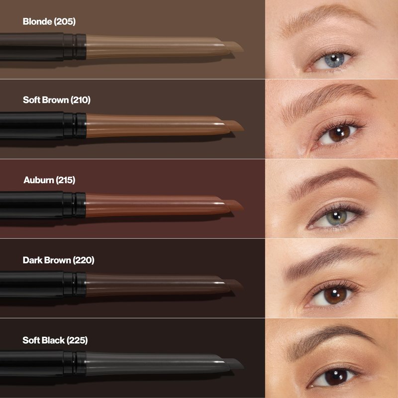 Revlon ColorStay Eyebrow Pencil with Spoolie Brush, Waterproof, Hair-Like Strokes for Natural Looking Brows, 205 Blonde, 0.021 oz