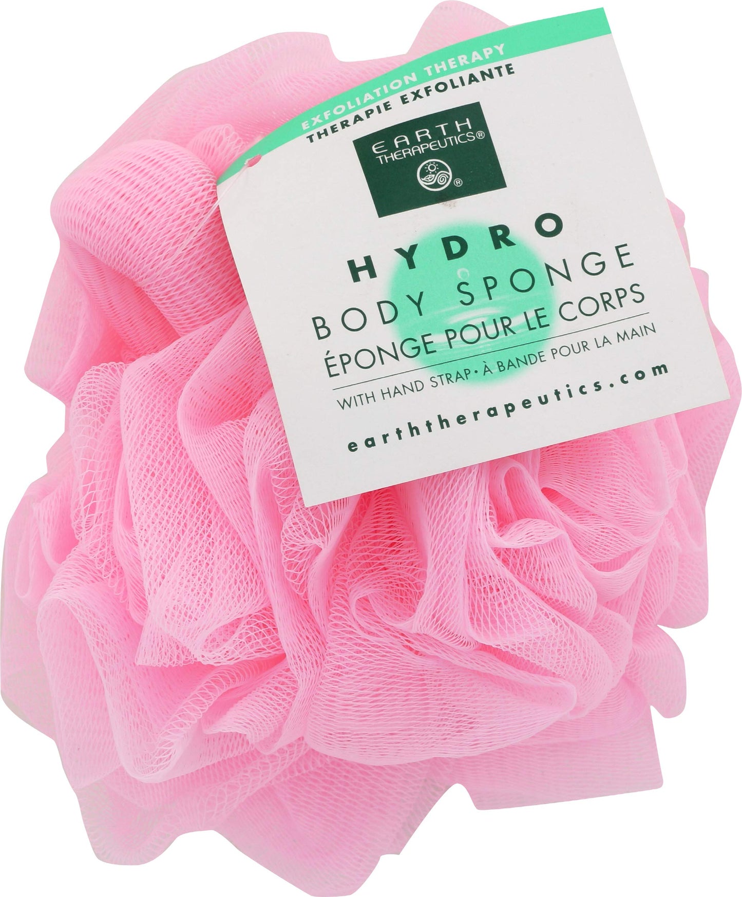 Earth Therapeutics Hydro Body Sponge with Hand Strap - Pink