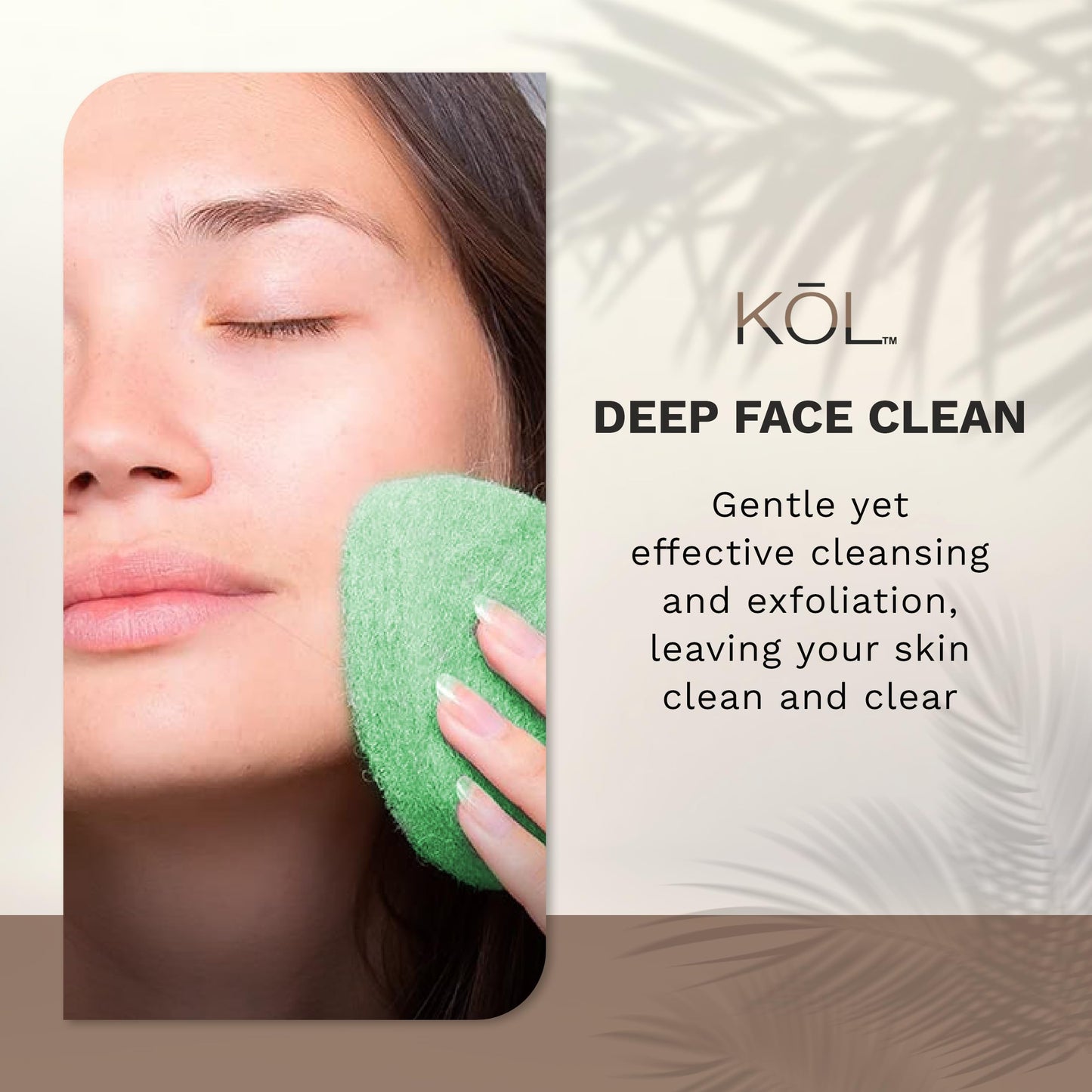 KOL Face Scrubber Pads, Cucumber Infused Exfoliating Facial Cleansing Sponges for Daily Face Wash and Makeup Removal, 6 Count